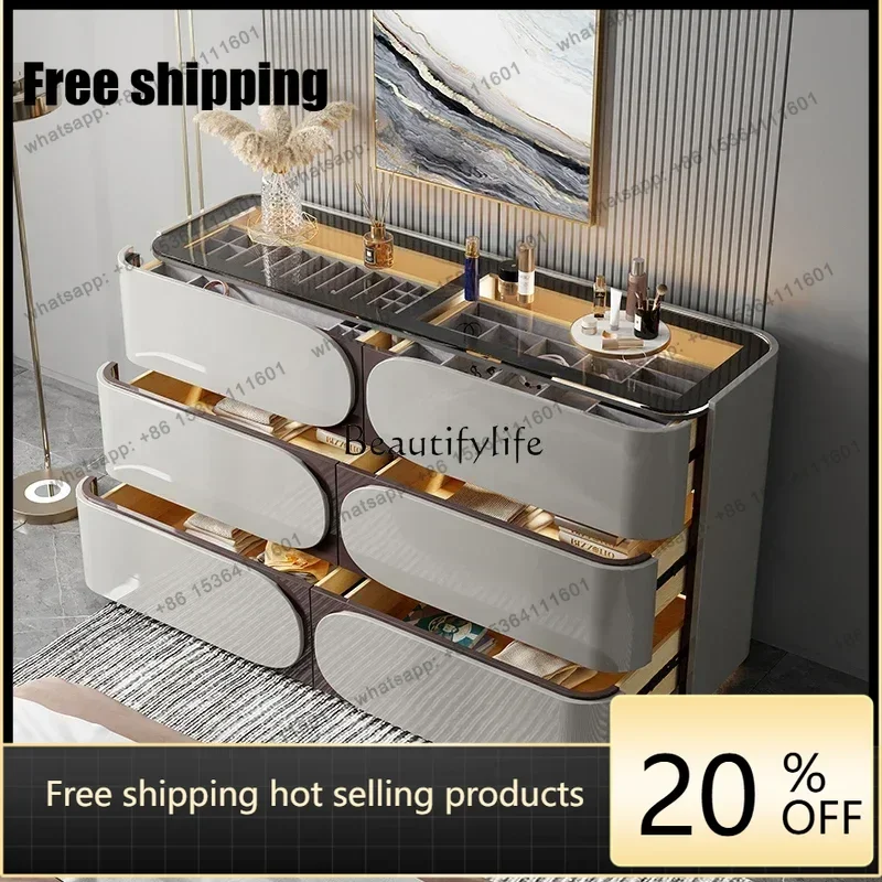 Factory DirectItalian jewelry cabinet modern simple storage paint drawer living room side cabinet