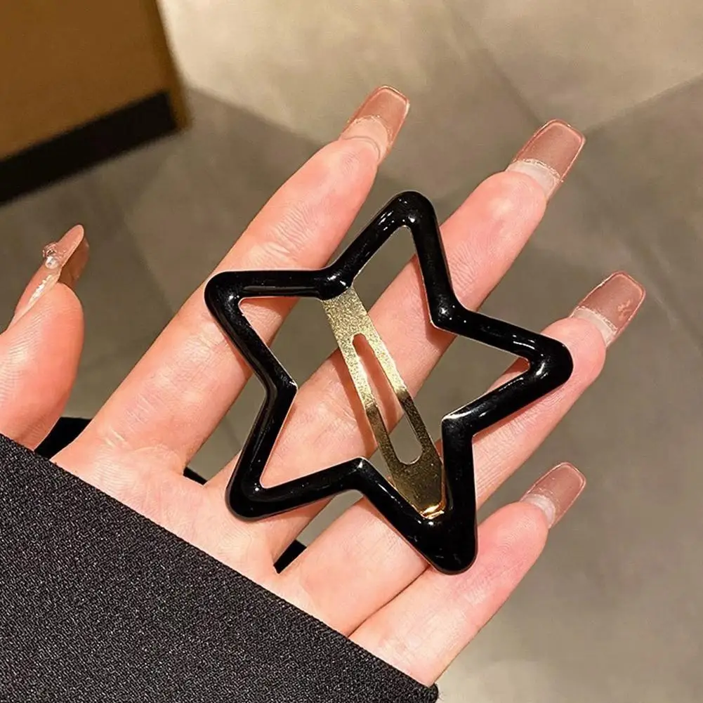 Large Star Hairpin Broken Hair Clip Star Pentagram Colorful BB Clip Hair Clip Simple And Stylish Five-pointed Star Hairpin