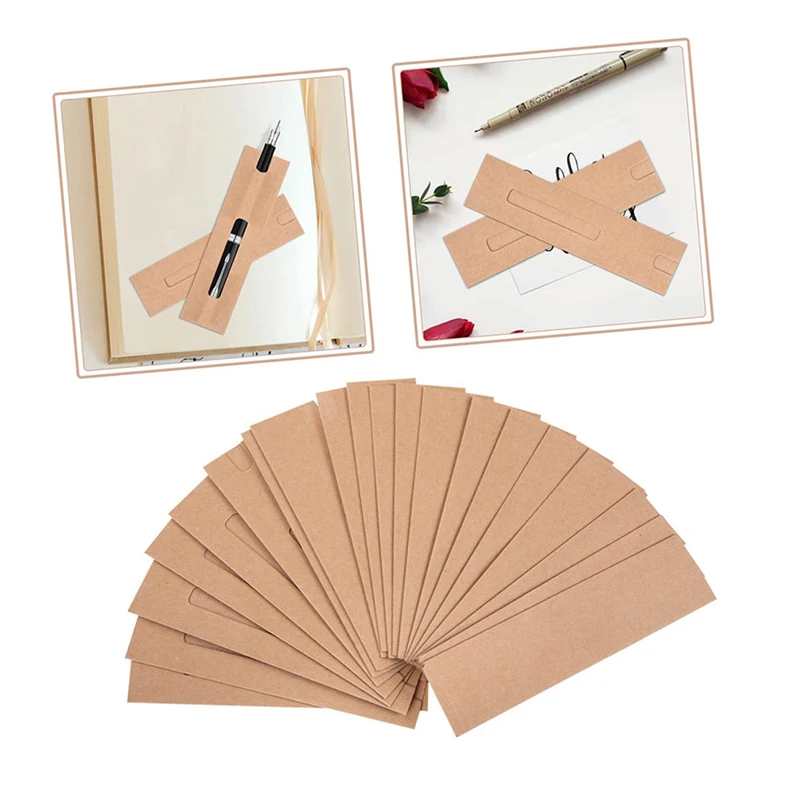 80 sztuk KraftPaper obsadka do pióra kartonowe pudełko na długopis długopis opakowanie na ołówki pudełka na prezenty piórnik materiał papierowy artykuły papiernicze — zdjęcie produktu 4