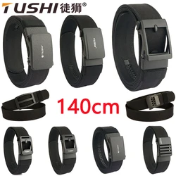 TUSHI Belt 140CM Metal Automatic Buckle Hard Tactical Belt Heavy Duty Thickened Military Belt For Men gun Belt Army Waistband