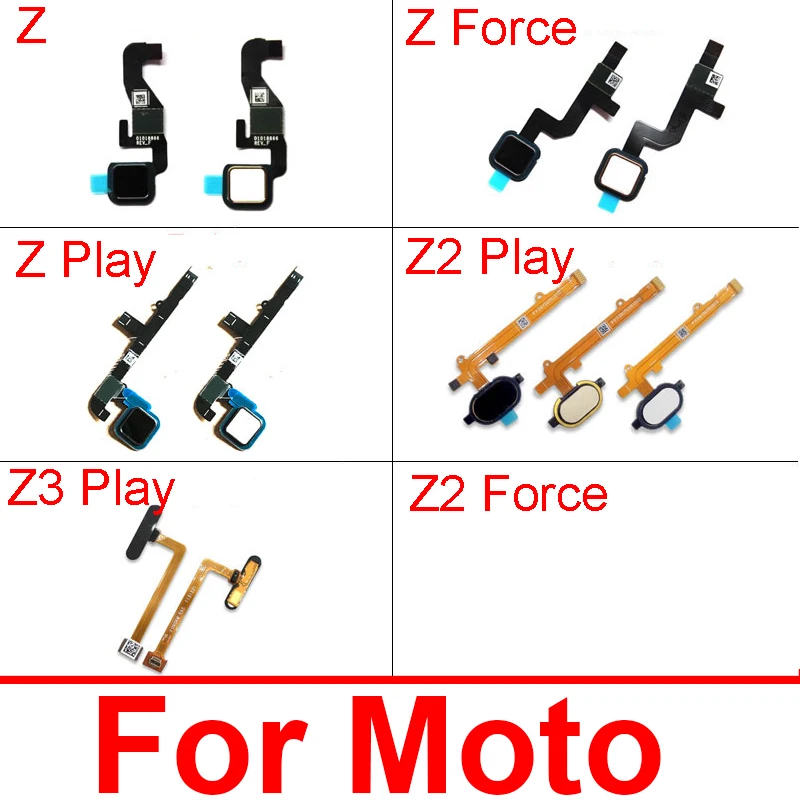 Fingerprint Sensor Touch Home Button Flex Cable For Moto Z Z Force XT1789 Z Play XT1635 Z2 Play XT1710 Z3 Play Z2 Force XT1789