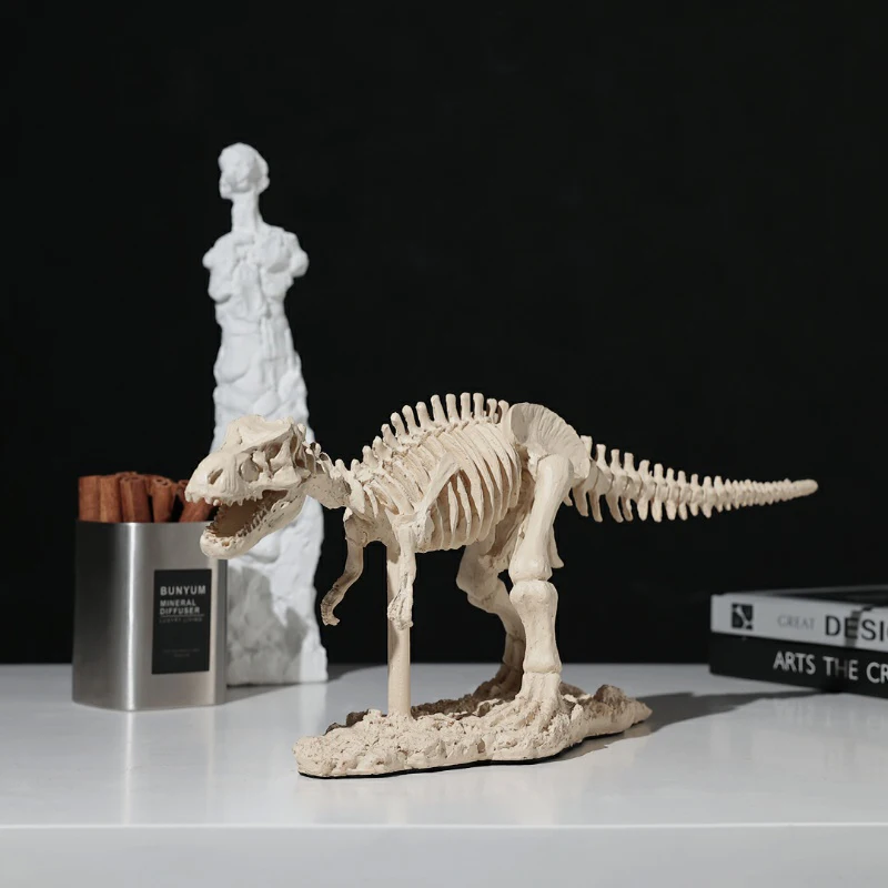 Large 44cm Hotel Club Office Resin Handicraft Ornaments Simulation Dinosaur Skeleton Statue Ornaments Personalized Gifts