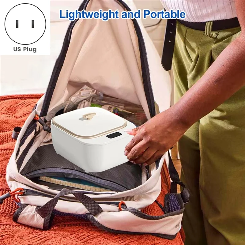 -ESTR Ультразвуковая машина для чистки зубных протезов для фиксатора, средство для очистки ювелирных изделий, машина для ультразвуковой чистки, вилка стандарта США