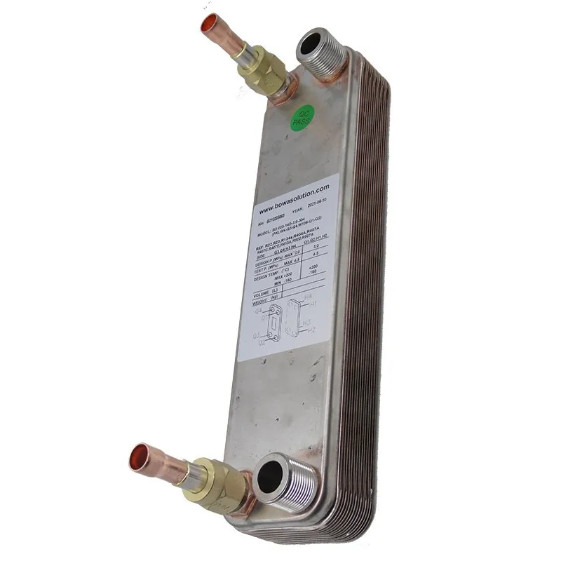 Brazed Plate Heat Exchanger 316 Stainless Steel, High Efficiency Industrial Oil Water Cooler for HVAC Refrigeration Heat Pump