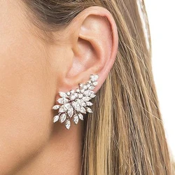 CAOSHI Fashion Silver Color Earrings for Female Daily Party Accessories Stylish Women Engagement Ceremony Jewelry Trendy Gift