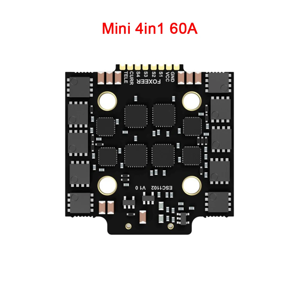 Foxeer reaper blheli32 f4 mini 4 in1 45/60a bürstenlose esc dshot150/300/multishot/oneshot 3-6-8s lipo für rc fpv drohne