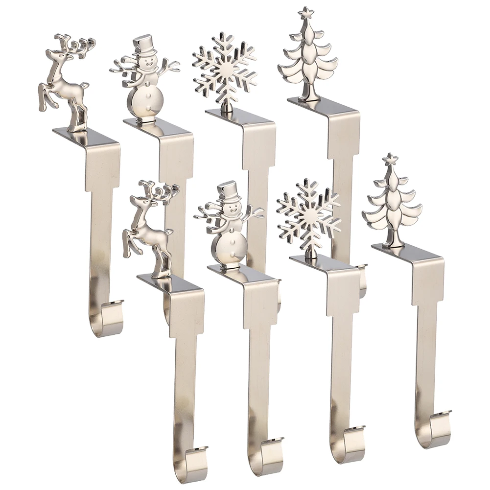 Elegant Holiday Themed Mantel Hook Set Featuring Unique Bow Designs and Various Fun Patterns for a Festive Look