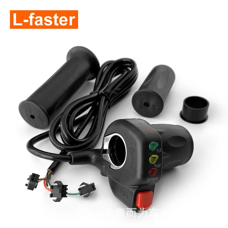 Five-star electric vehicle half-twist throttle handle power supply voltage LED indicator electric bicycle speed controller