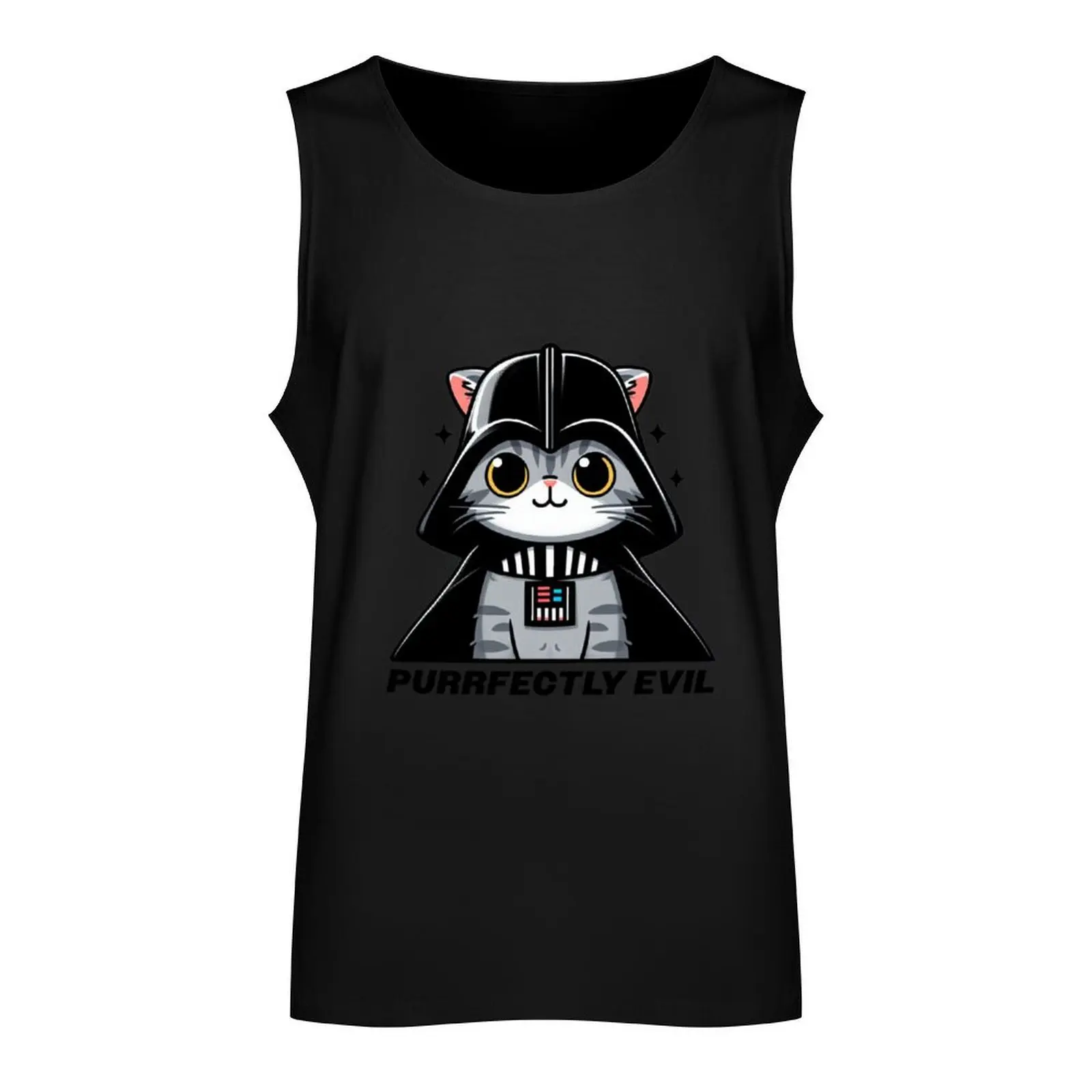 Purrfectly evil Tank Top Men's tops anime clothes t shirt gym tops