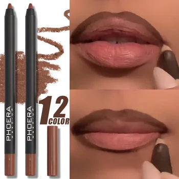 Long Lasting Lip Liner Colorful Matte Lip Liner Pencil Contour Tint Lipstick Tattoo Non-stick Cup Moisturizing Makeup Cosmetic