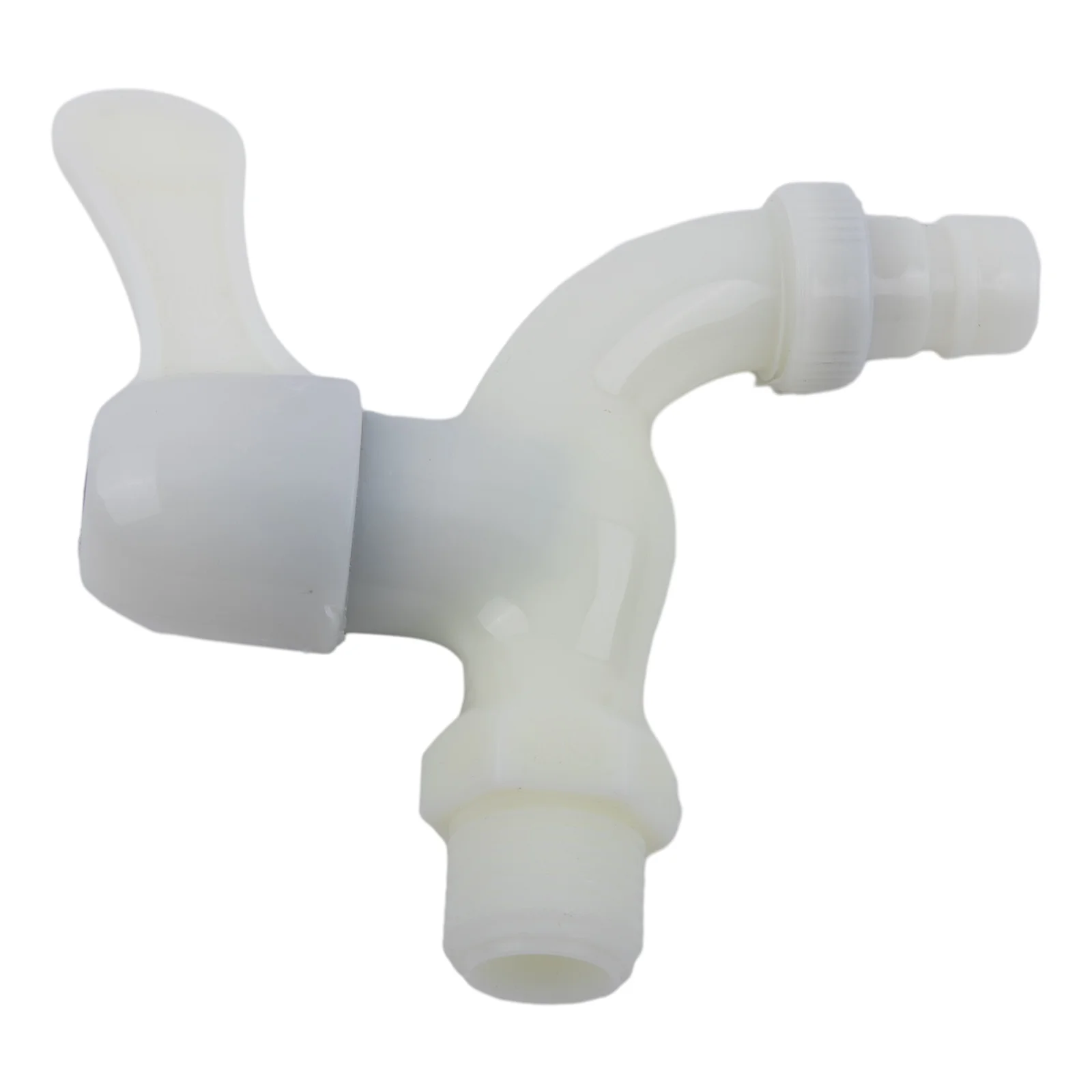 Robinet d'eau froide unique en plastique, buse de robinet antidérapante G1/2 mâle, couleur naturelle, connexion rapide