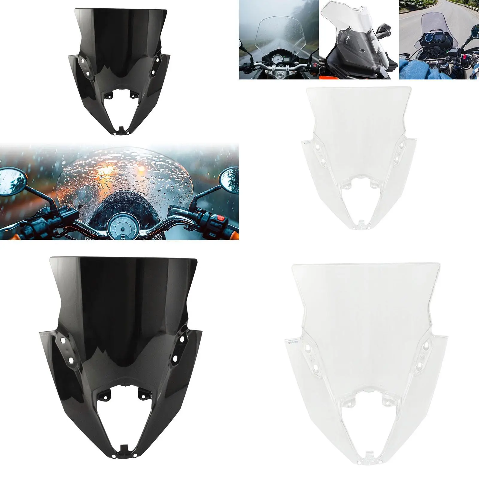 Motorcycle Windshield Replacement, Easy Installation, Impact Protection,