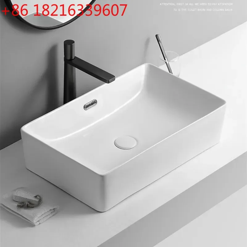 YAO North Style Ceramic Table Basin Single Bathroom Wash Basin Plate Sink Household Light Luxury Design for Modern Home Decor
