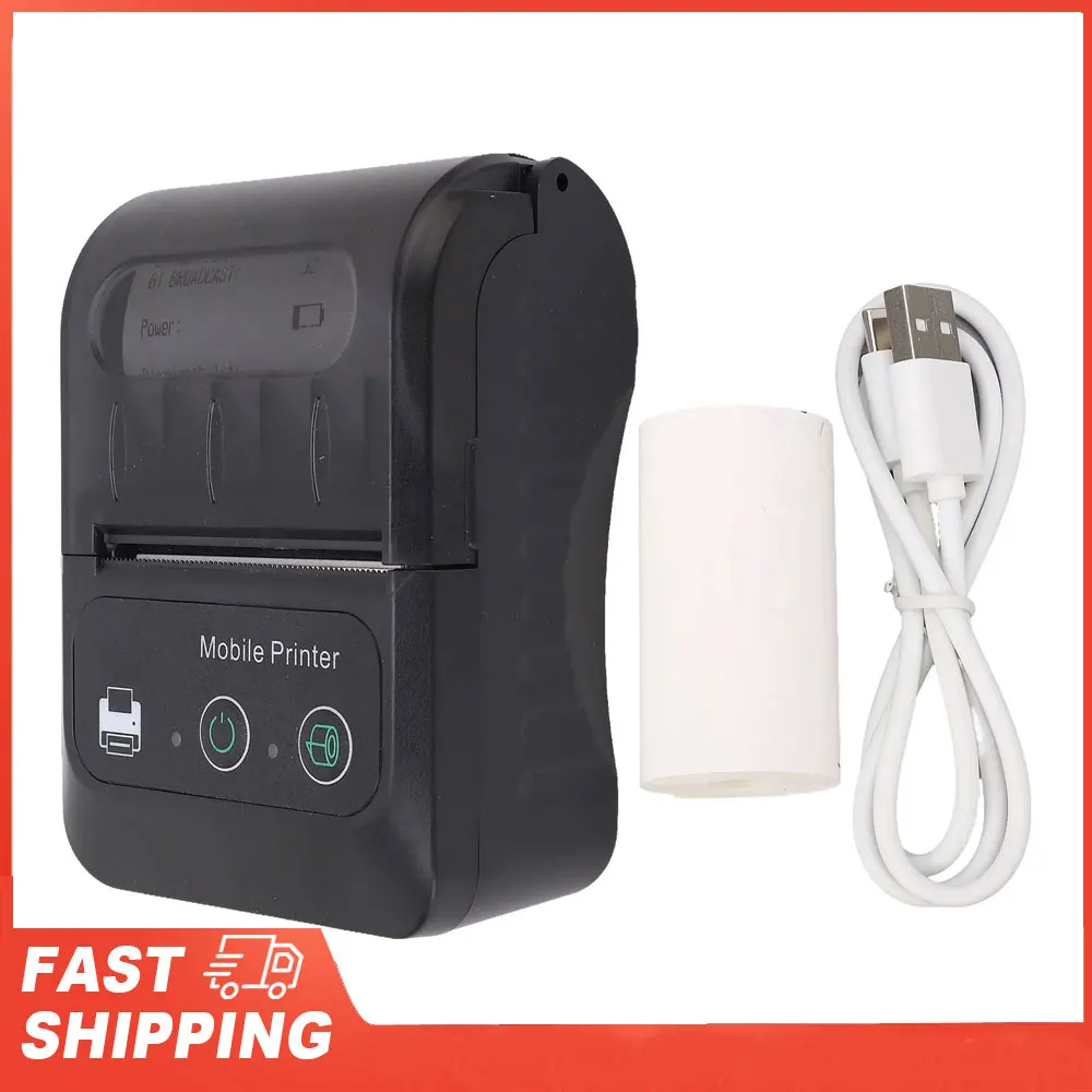 

58mm Portable Mini Thermal QR Printer 2in Cordless USB Receipt Ticket Thermal Printer for Android Ticket Thermal Printer