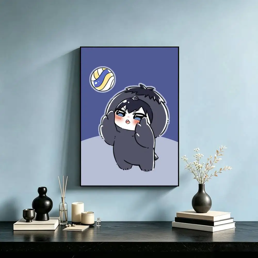 Anime H-Haikyuu T-Tobio Kageyama  Poster High Quality Dorm Living Room Aesthetic Wall Decoration Painting Stickers Gift