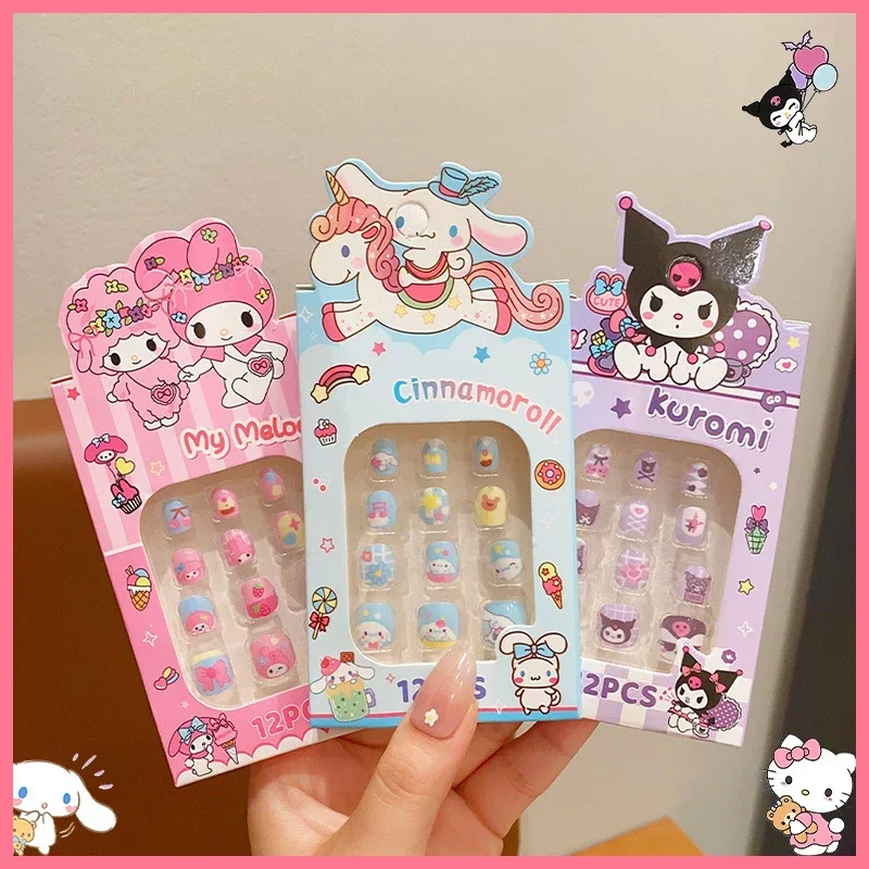 Cartoon Nail Stickers Kuromi Self-adhesive Nail Stickers Cute and Environmentally Friendly Waterproof Stickers for Little Girls