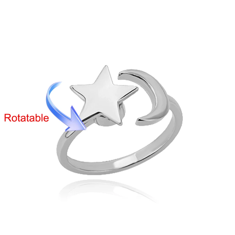 Women's Adjustable Stainless Steel Clover Wedding Ring