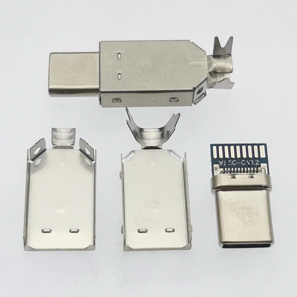 5 sztuk/lot 17-pinowa wtyczka męska USB 3.1 TYP C Spawanie DIY Złącze z obudową 17-pinowe wtyczki ładowania typu C Akcesoria do kabli danych — zdjęcie 6