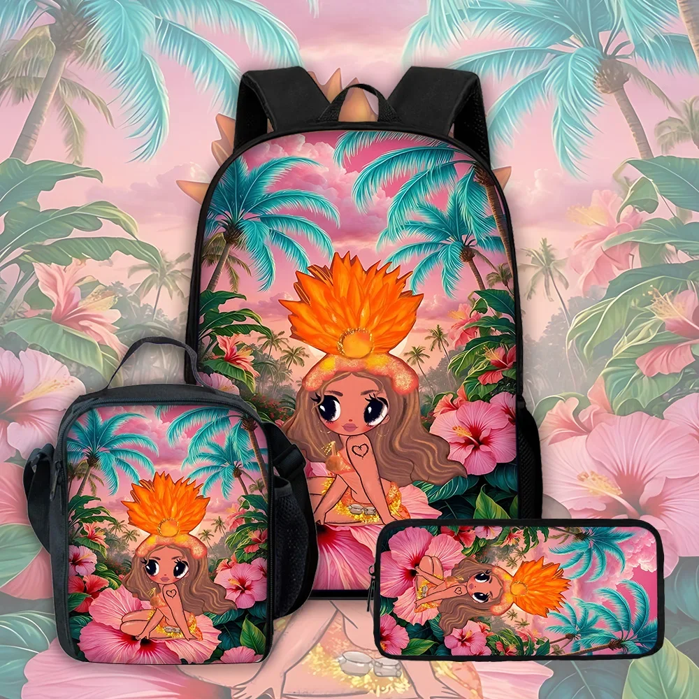 Female Singer Karol G Manana Sera Bonito Child School Backpack with Lunch Bag ,Pencil Bags ,School Bags for Boys Girls Best Gift