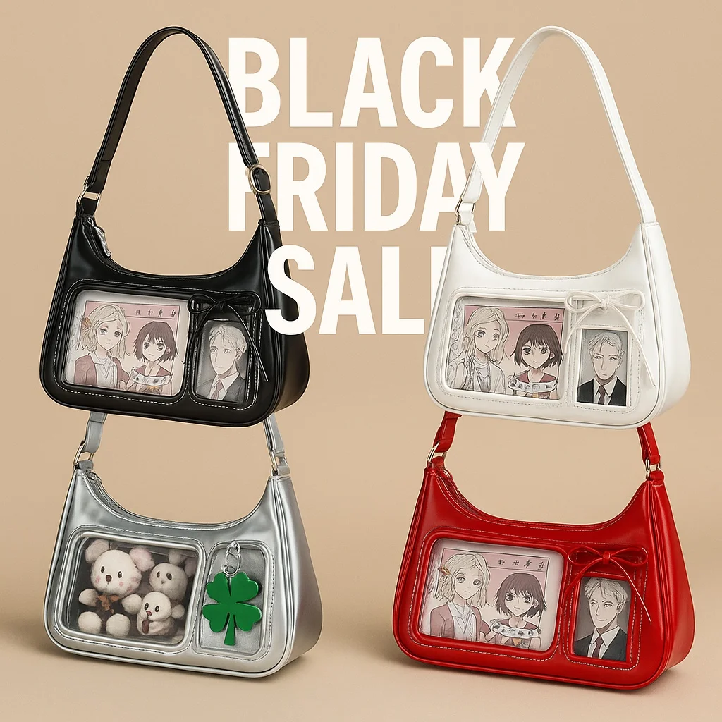 Y2k Shoulder Bag Women Korean Transparent Ita Bag School Crossbody Bag Female Designer Preppy Handbag (Without Accessories)