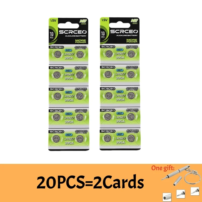 10-200PCS AG7 SR927SW 395 Knoopcelbatterij LR927 LR57 SR927W 399 395A Alkaline Batterijen voor Horloges Speelgoed Afstandsbediening