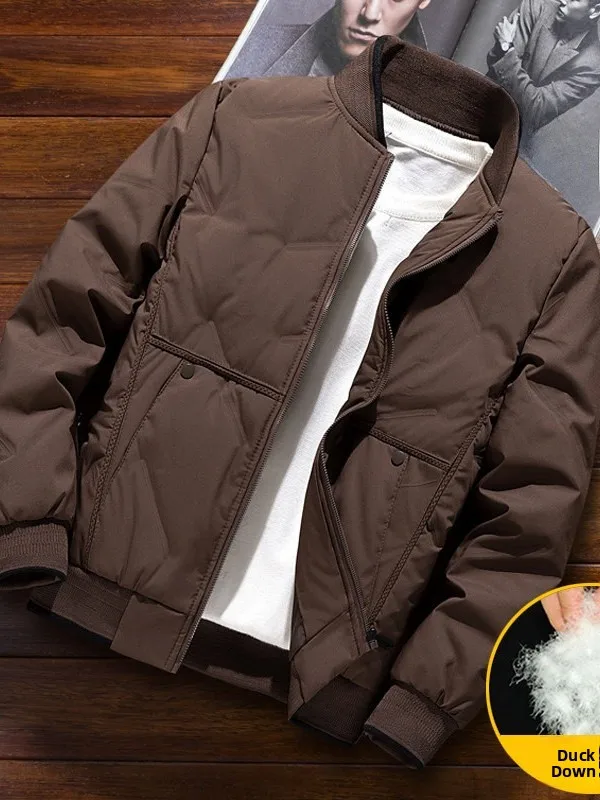 

Мужская утепленная куртка Pierre Cardin с воротником-стойкой, осенне-зимняя, новая модель, в бейсбольном стиле, модная короткая куртка-пуховик