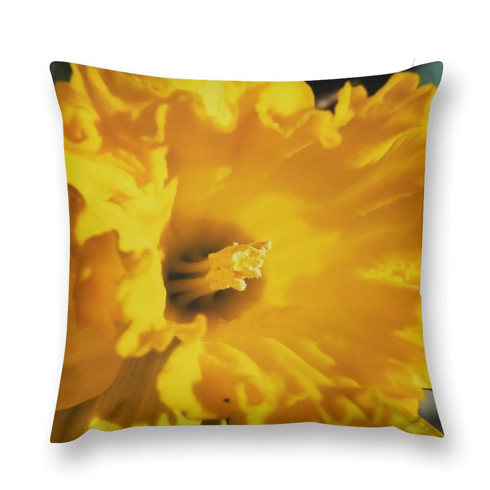 Daffodil Macro Throw Pillow Cushions Home Decor christmas cushions covers Cushion Cover Set pillow