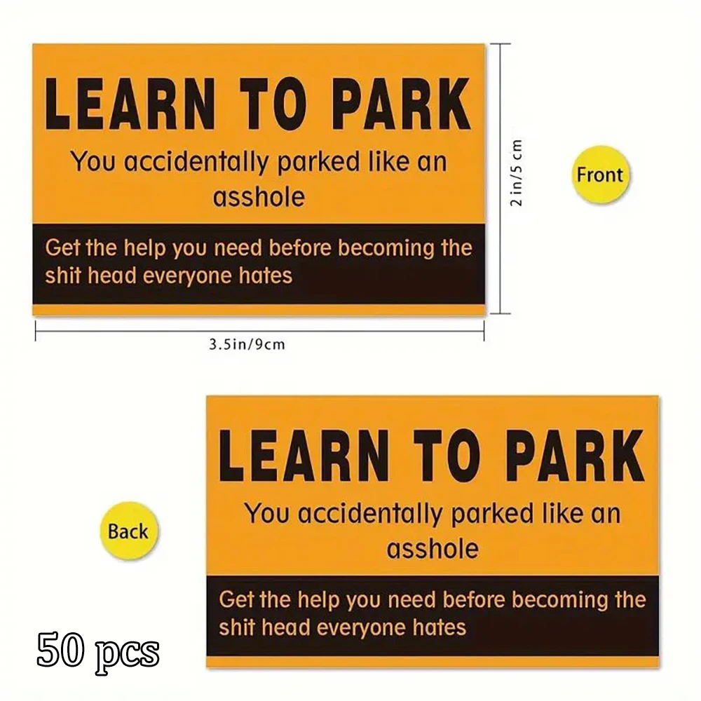 50 sheets/pack Prohibition of parking cards, multiple reasons for illegal parking, warning of violations in unauthorized areas