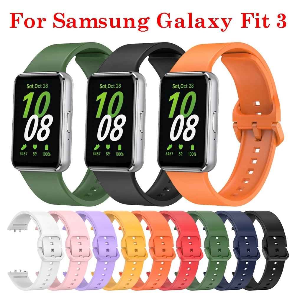 Bracelet de rechange en silicone pour Samsung Galaxy Fit 3, bracelet de montre, bracelet de montre de sport, accessoires de bande