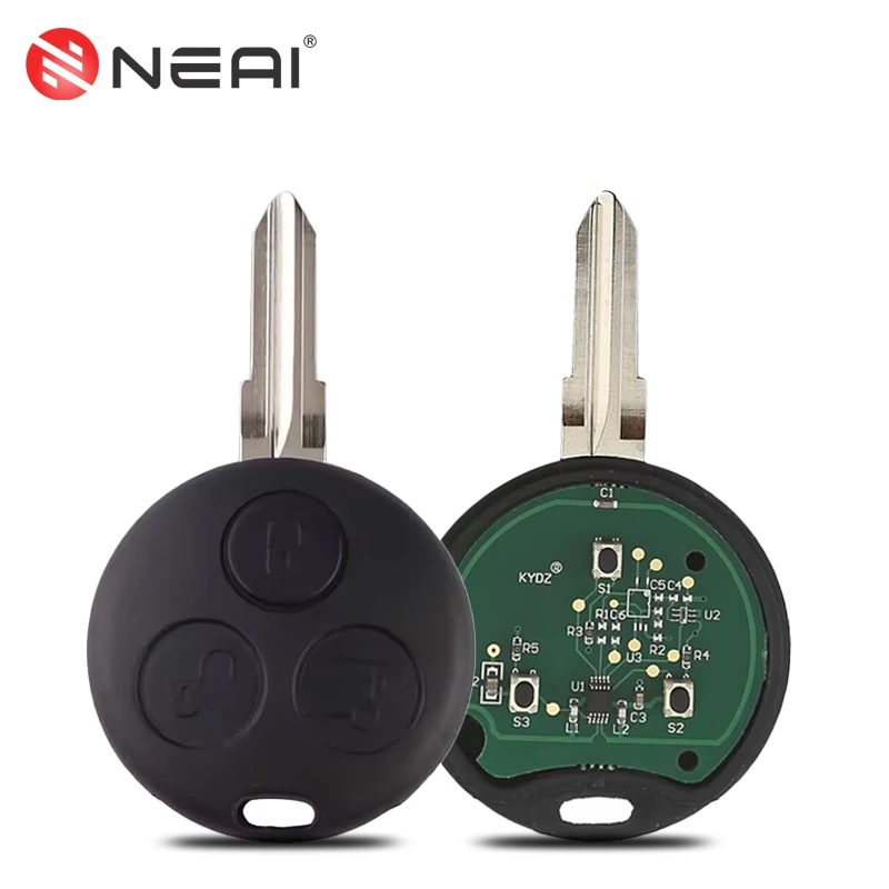 YIQIXIN 433Mhz Remote Car Key For Mercedes Benz Smart Fortwo 450 Forfour 451 Roadster City Coupe Cabrio 1998-2006 Keyless Entry