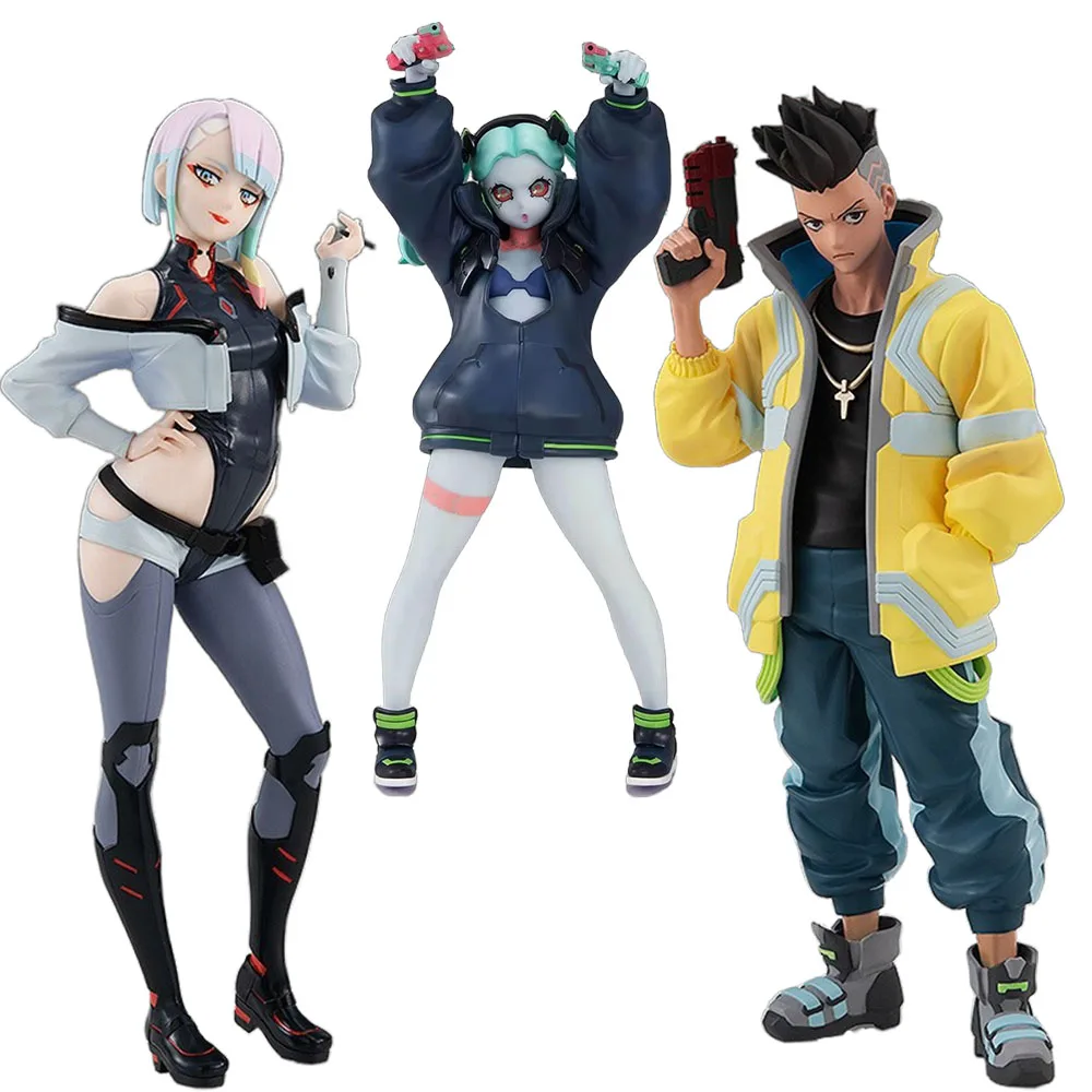 17 سنتيمتر أنيمي لعبة لوسي ديفيد ريبيكا الشكل الشرير عمل فني رائع الرسوم المتحركة نموذج اللعب الهدايا جمع الديكور الحلي البلاستيكية