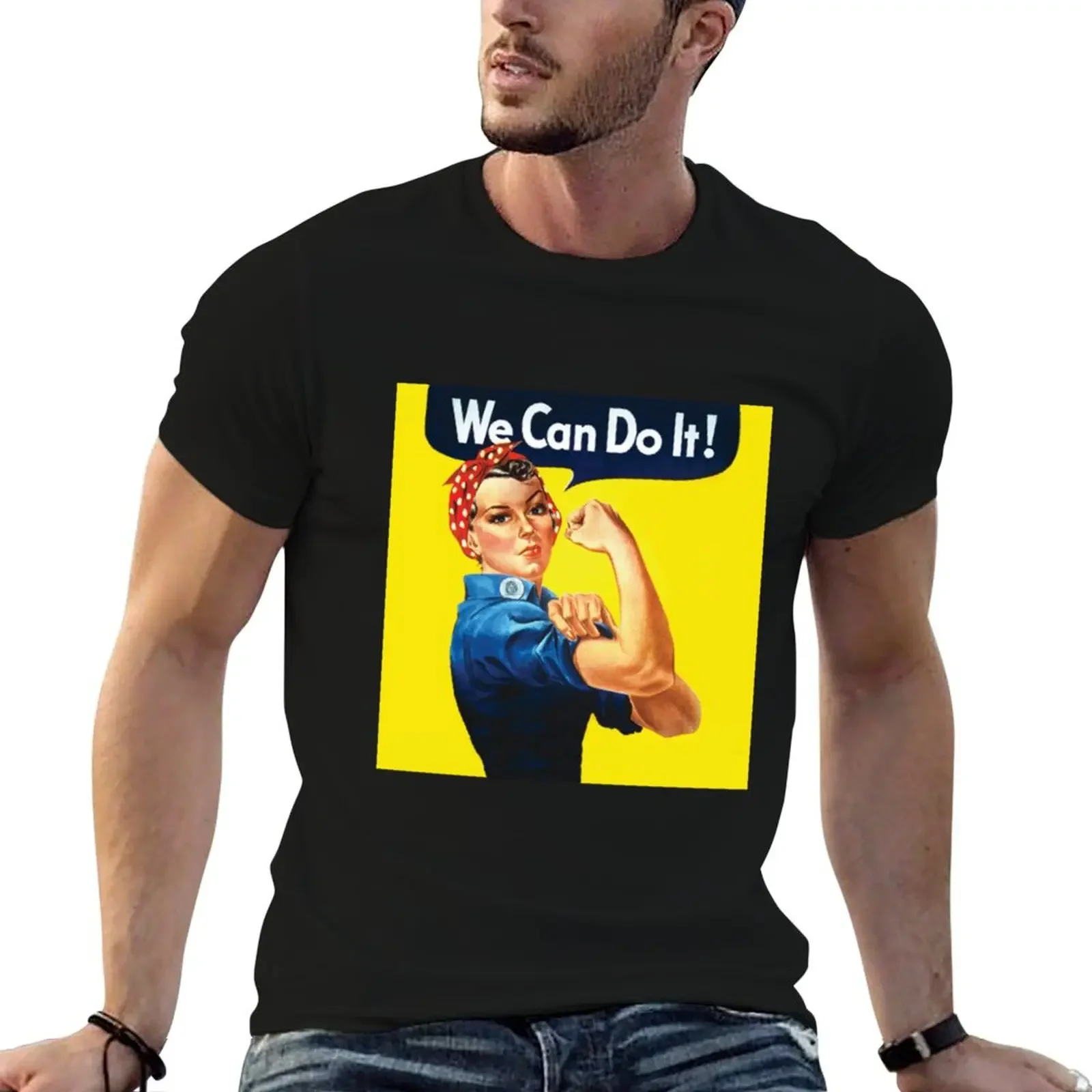 We Can Do It Rosie the Riveter T-Shirt summer top rapper graphic tees mens designer t shirt