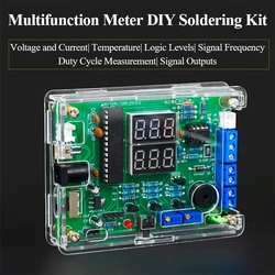 Multi-function Meter DIY Soldering Kit Voltage Current Temperature Measurement PWM Signal Generator Loose Parts