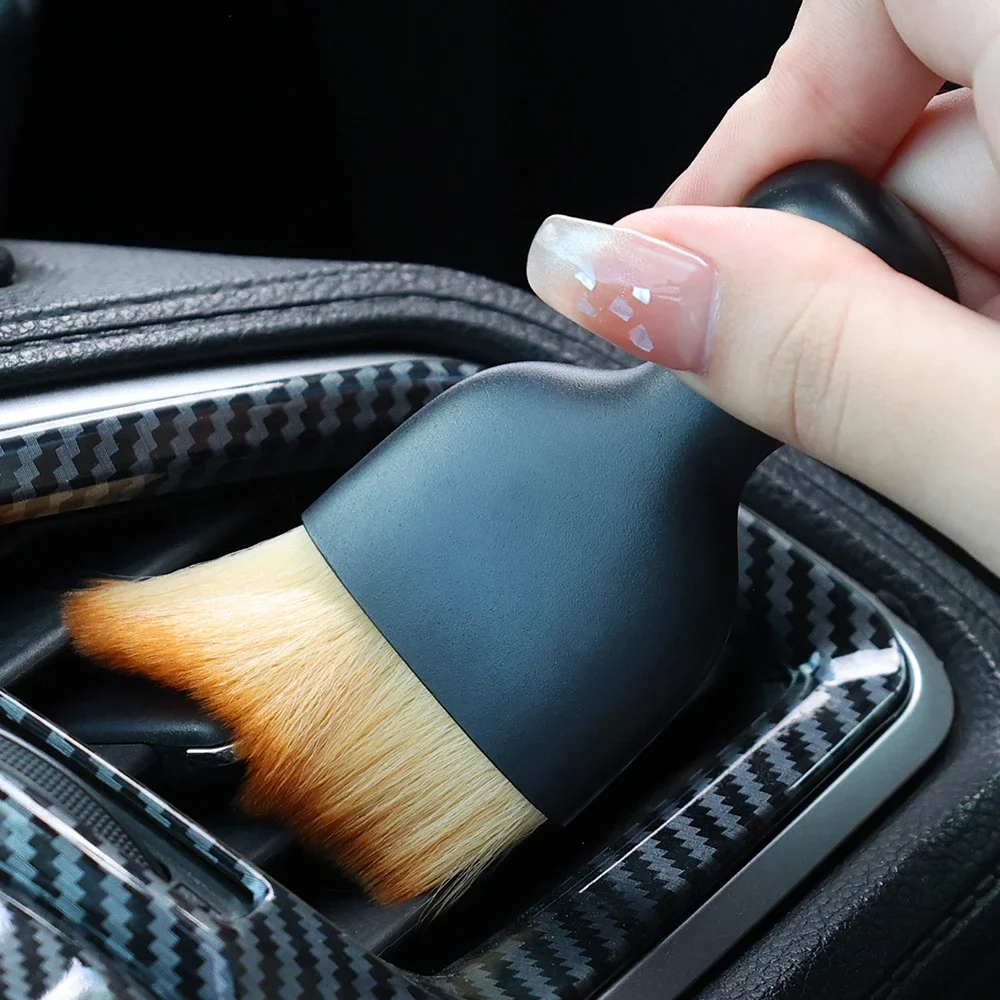 1/10pcs Car Interior Cleaning Brush with Cover Car Conditioner Air Outlet Center Console Clean Crevice Brushes Dust Removal Tool