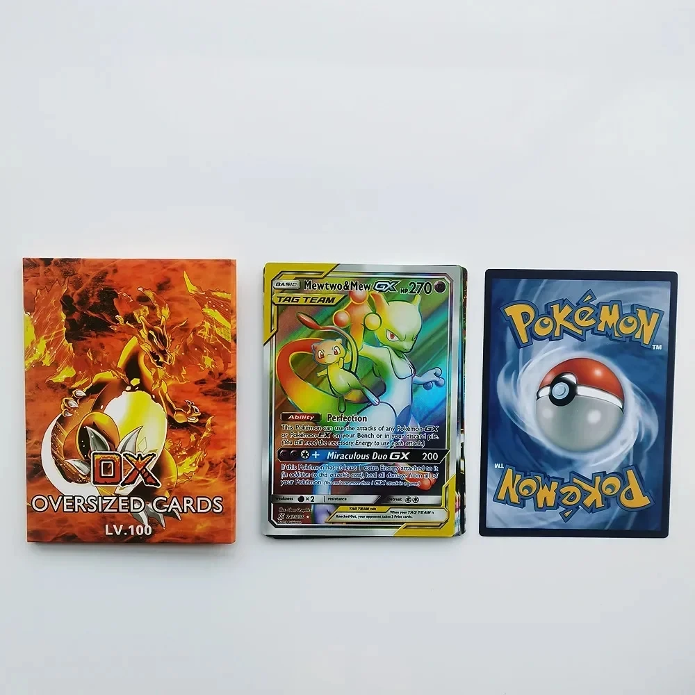 12pcs Pokemon Big Rainbow Cards Vstar Pack Oversized Jumbo Letters Spanish German French Vmax GX Arceus Charizard Rare Card