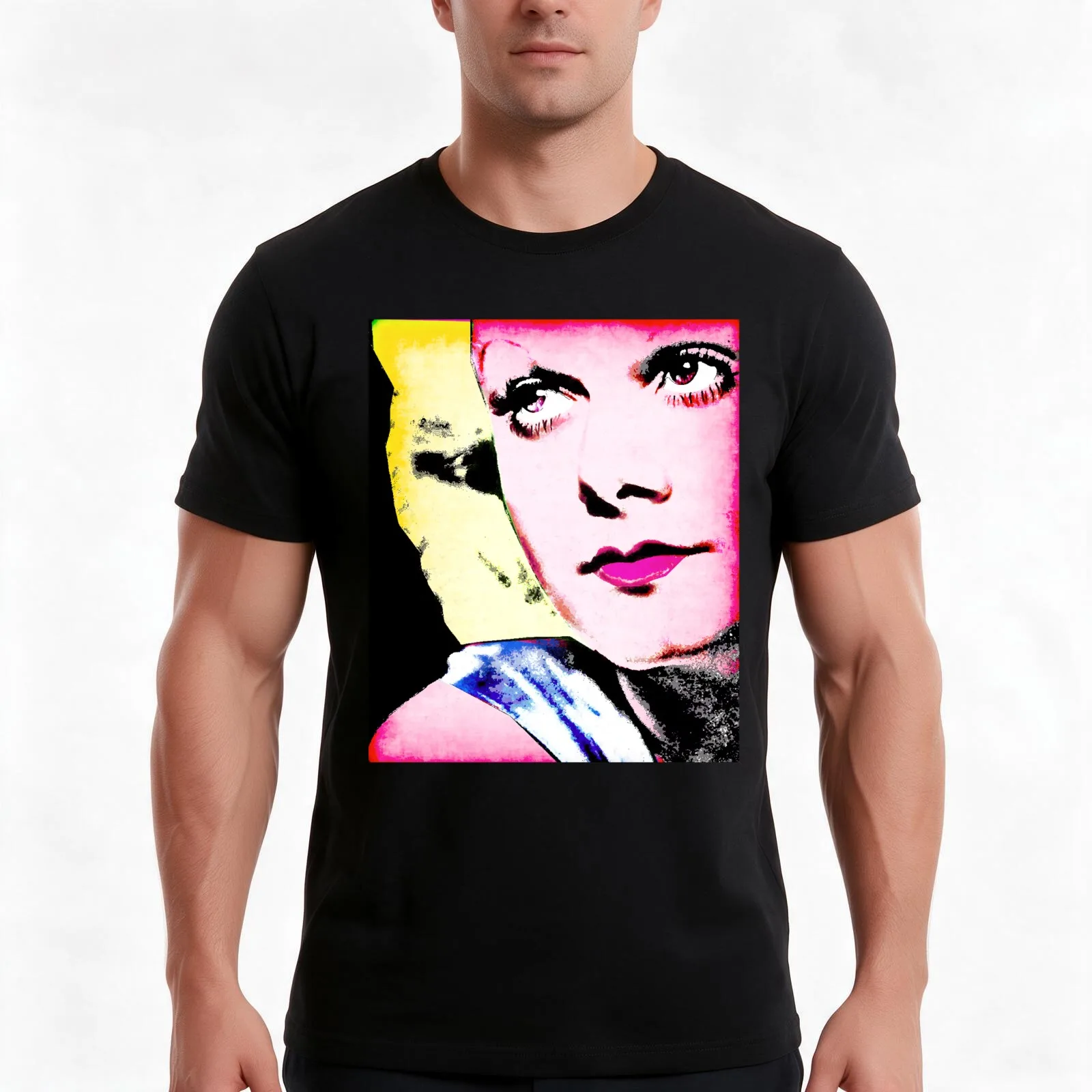 JEAN HARLOW-ICONIC T-Shirt, Summer Casual Cotton Tee, Oversized Streetwear Tops, Vintage Graphic Print, Loose Fit Short Sleeve