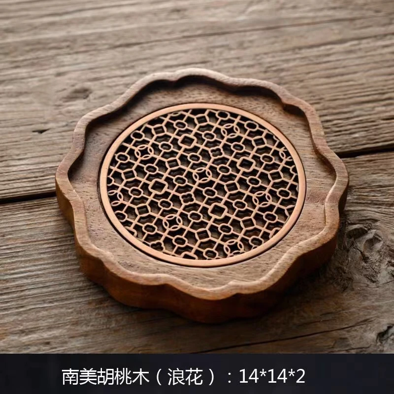 Walnut Teapot Mat  Ceremony Household Pot Holder Coaster Tea Ceremony Zero Matching Teapot Support Kung Fu Tea Set Accessories