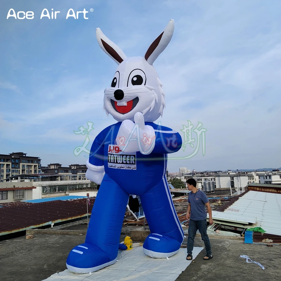 10m/33ft High Easter Bunny Green Dress Up Inflatable Costume Blow Up Rabbit For Festival Outdoor Event Decorations Made In China