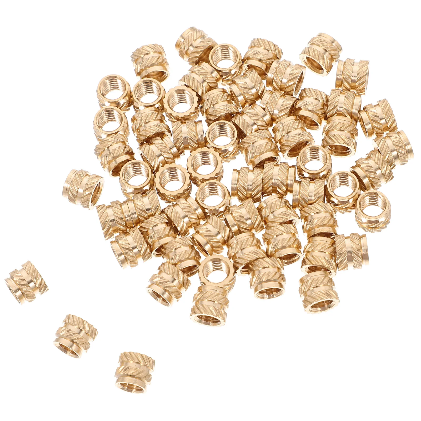 

60pcs Copper Nuts M5 Double Diagonal Design Self Tapping Thread Inserts for Metal Durable Material Secure Connection Easy