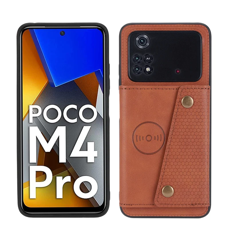 For Xiaomi Poco M4 Pro Case Leather Wallet Card Slot Holder Back Cover For Poco Poko Pocco Little M4Pro M 4 Pro 4Pro M4 Pro 4G