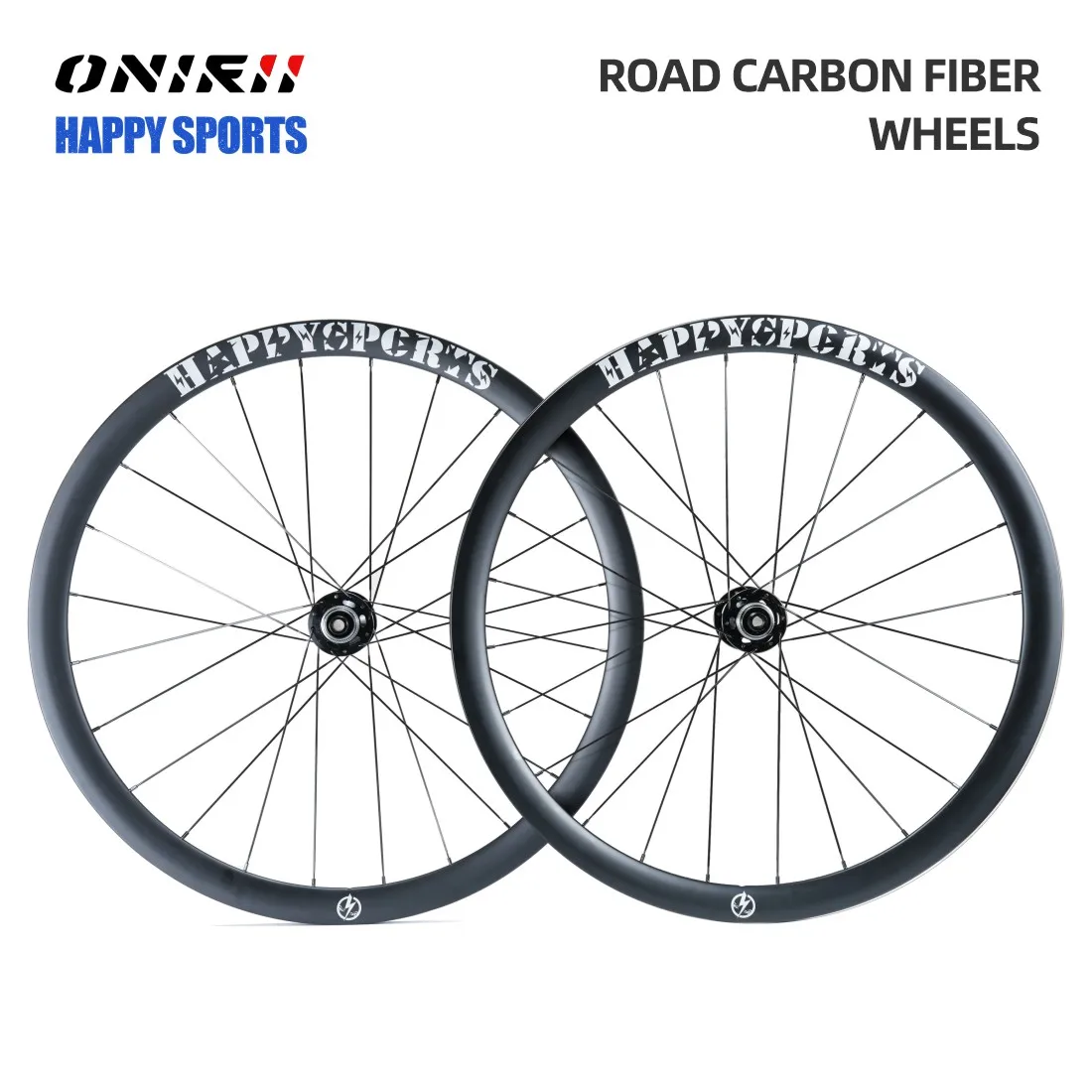 ONIRII Road Bike Carbon Wheels Disc Brake Front /Rear 24 Holes Ultra Light High Rim 45/55 Fiber Wheelset HG for Road Bicycle NEW