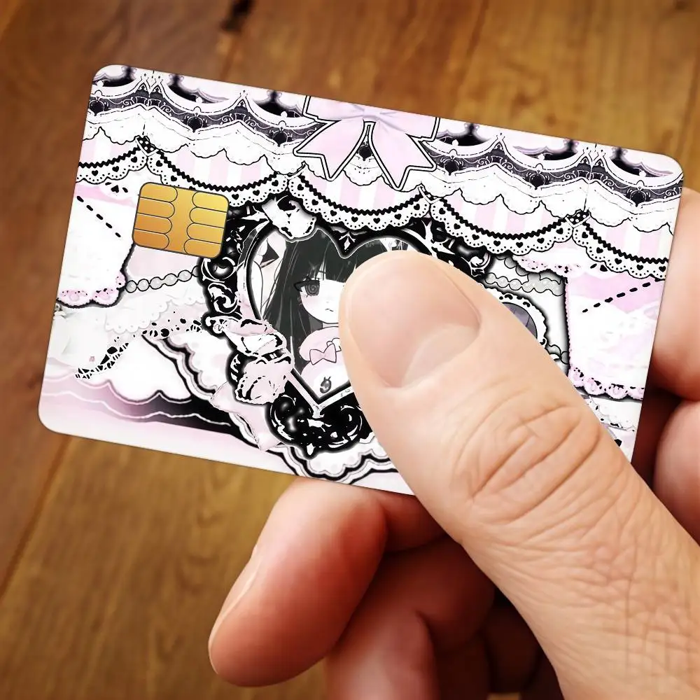 Cute Dark Pop Credit Card Public Transportation Cards Protective Sticker Waterproof Card Face Decoration 4PCS