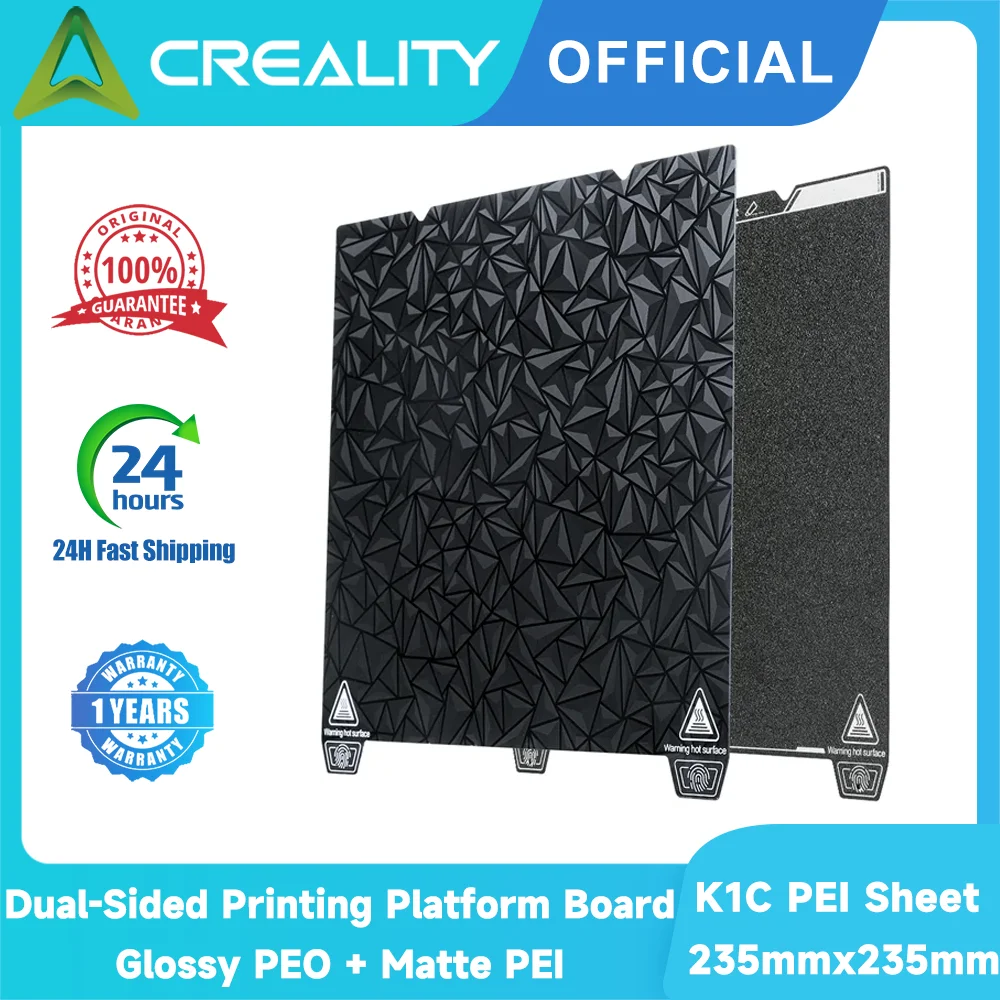 Creality K1C PEI Sheet 235mmx235mm Dual-Sided Printing Platform Board Kit for Ender 3 V3 SE/Ender-3 S1/Ender-3 S1 Pro/Ender-5 S1