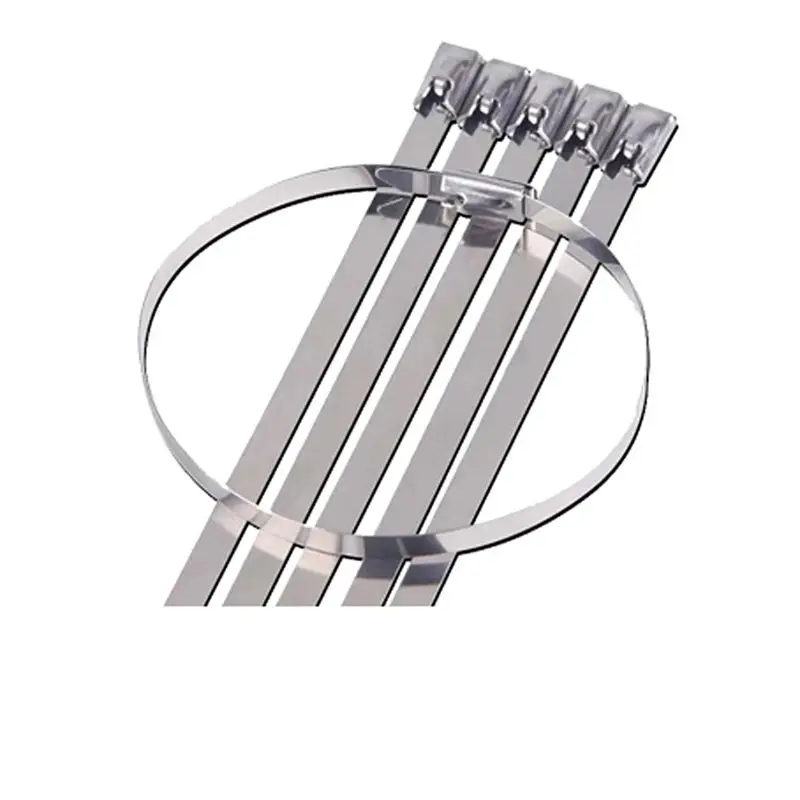 7.9*360MM 120PC PER KG self locked 304 Stainless steel metal Cable Ties tie Zip Wrap Exhaust Heat Straps Induction pipe Boat tie