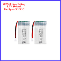 902540 Lipo Battery 3.7V 800mAh 25C For Syma X5 X5C X5S X5SC X5HW X5HC X5SW M68 X300 X400 X500 X800 HJ819 Lithium Battery