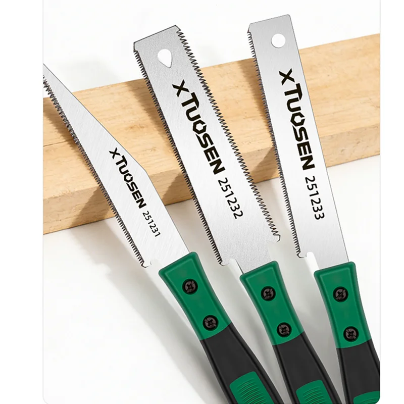 Beginner's Woodworking Saw Set, Fine Tooth Hand Saws for Precision Cutting on Soft Wood, Boards & Craft Projects