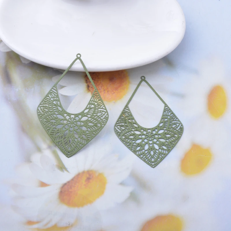 20 Stück AB7674 Messing Große Goldene Geometrie-Anhänger Bunte Charms DIY Schmuck Ohrringe Herstellung – Detail 5