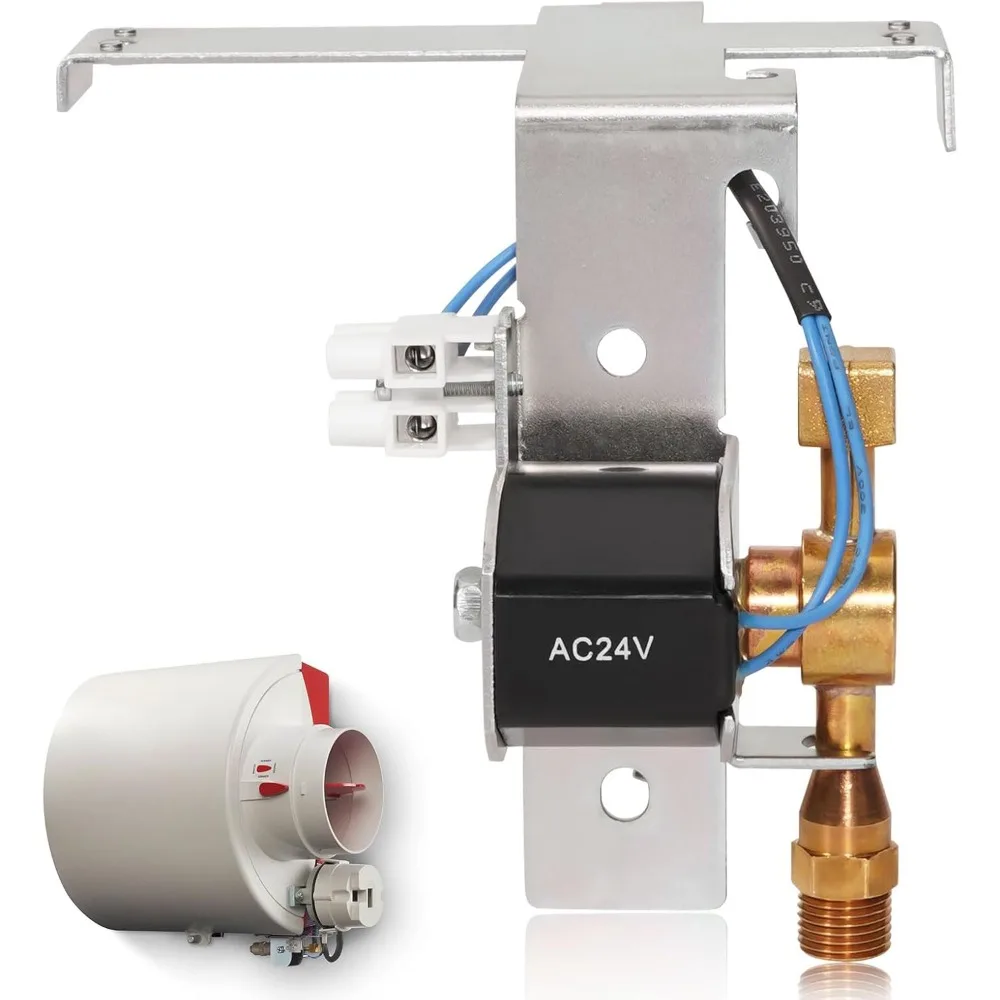 24V AC Solenoid Valve for Whole House Humidifiers with Preinstalled Orifice and Strainer