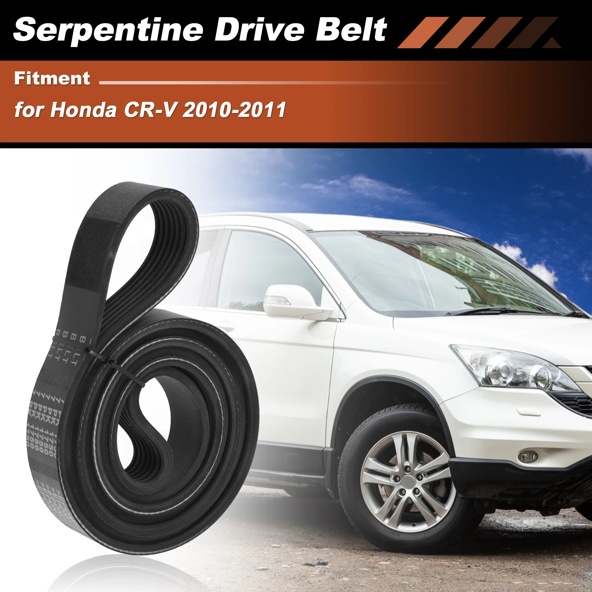 X Autohaux 7PK1745 Serpentine Drive Belt for Honda CR-V 10-11