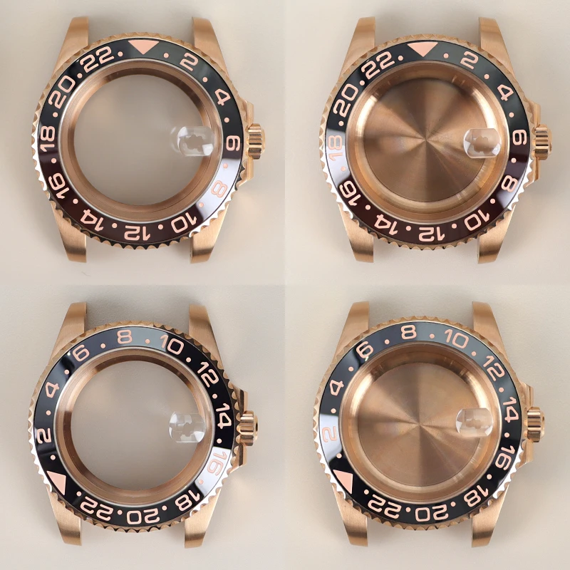 Rose caso de relógio de ouro para mulheres, aço inoxidável 316L, Seiko NH35, NH36, NH38, 34, ETA 2824, movimento Miyota 8215, 28.5 Dial, venda quente, 40mm